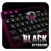 Negro Teclado Tema icon