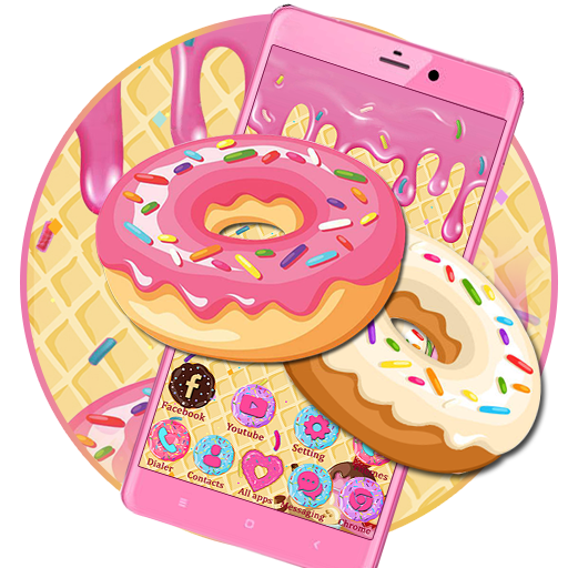 Sweet Cute Donuts Themes HD Wallpapers 3D icons icon