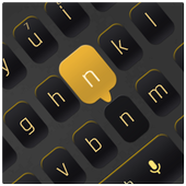 Simple Black Yellow Keyboard icon