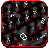 Black Red Keyboard icon