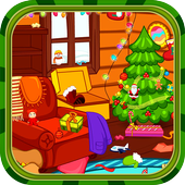 Clean up for santa claus icon