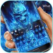Blue Flame Skull Keyboard on 9Apps