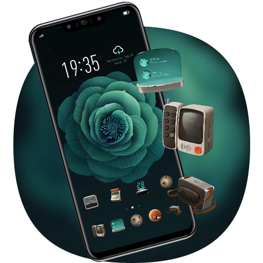 Flower Classic Black Theme Galaxy M20 icon