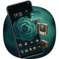 Flower Classic Black Theme Galaxy M20