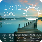 Animated Weather Widget &amp; Clock icon