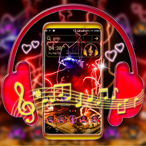 ikon Neon DJ Launcher Theme
