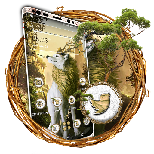 Mystery White Wolf Theme icon