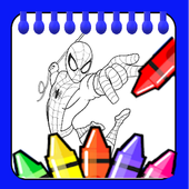 Coloring Hero Spider Super icon