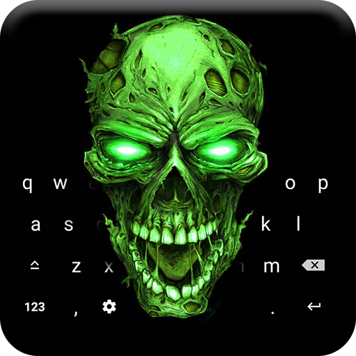 🧟 Green Zombie Skull Keyboard Theme icon