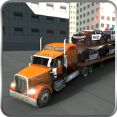 Police Car Cargo Transport 3D icon