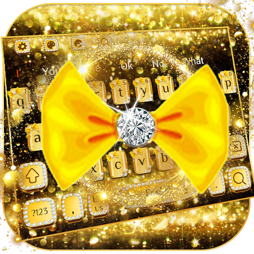 Gold Glitter Bowknot Keyboard icon