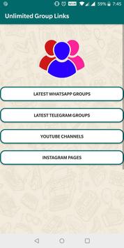 Unlimited Group links- Whatsapp, Telegram screenshot 1