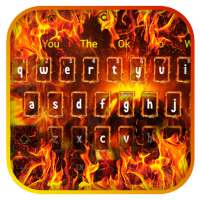 3D Flaming Fire Keyboard Theme