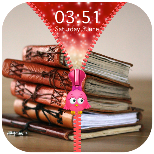 Books Zipper Lock Screen icon