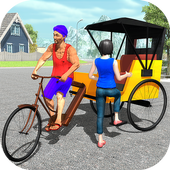 Cycle Rickshaw Driving Simulator 2018: Tuk Tuk Sim أيقونة