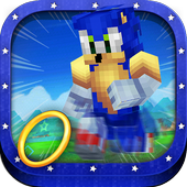 3D Block Run Skins Blue Speed icon
