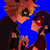 Ladybug and Cat Noir with Zombies icon