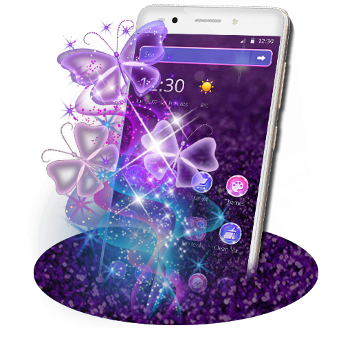 Glitter Neon Butterfly Theme icon