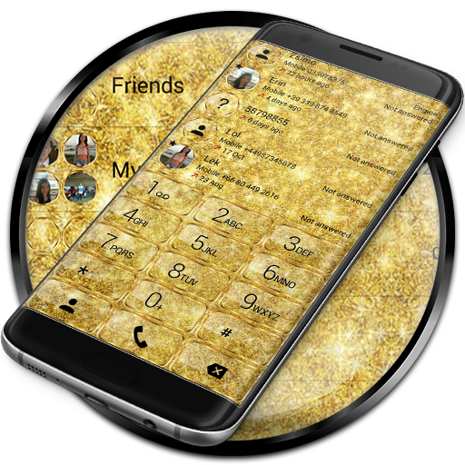 Dialer Glitter Gold Theme icon
