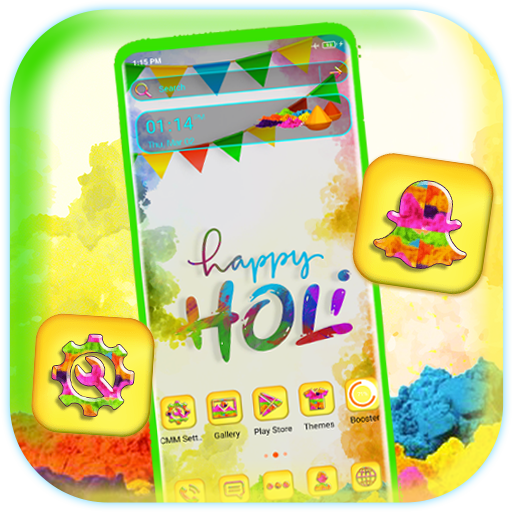Holi Theme Launcher أيقونة