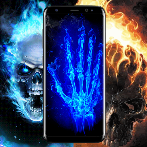 Fire Skull Live Wallpaper icon