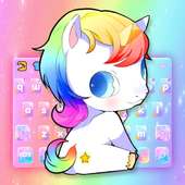 Colorful Glitter Galaxy Unicorn Keyboard Theme on 9Apps