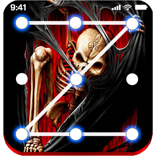 Skull Lock screen keypad Skull Lock screen pattern icon