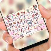 Cute Pink Love Heart Keyboard Princess Beauty on 9Apps