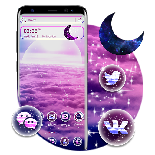 Pink Clouds Sky Launcher Theme icon