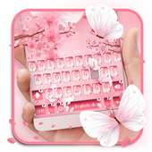 Tema de teclado rosa feminino on 9Apps