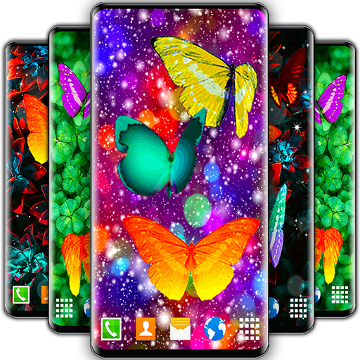 Butterflies Live Wallpaper 🦋 Neon 4K Wallpapers иконка