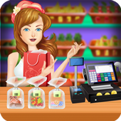 Girls Supermarket Shopping icon