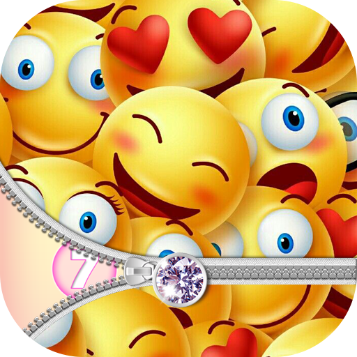 Emoji Zipper Lock Screen icon