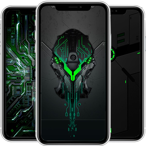 HD Wallpaper Black Green أيقونة