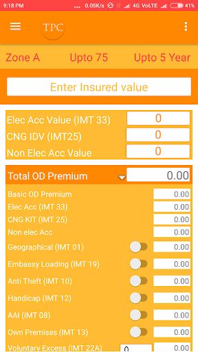 Two Wheeler Premium Calculator screenshot 5