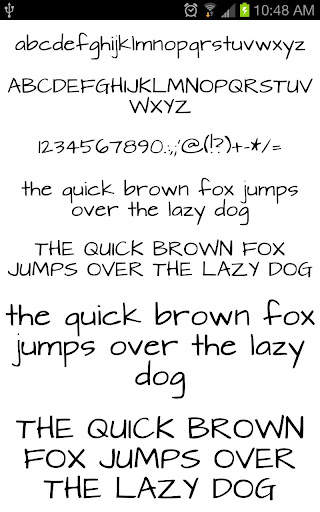 Fonts Hand for FlipFont screenshot 1