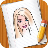 How to Draw Barbie dolls icon