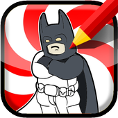How to color lego batman icon