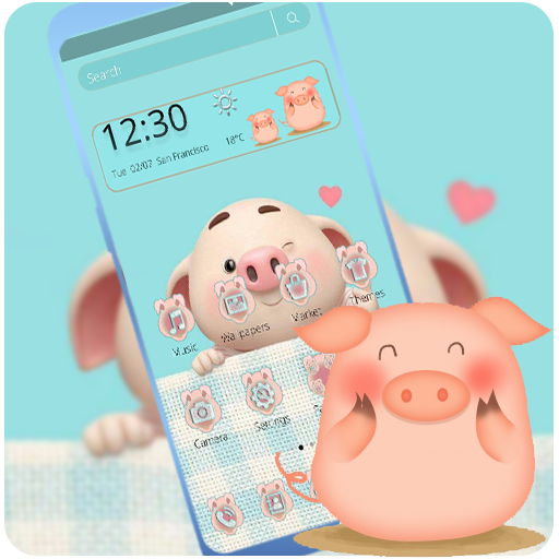 Cartoon Lovely Piggy Theme🐷 icon