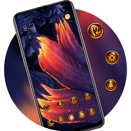 Magma fluid theme natural landscape أيقونة