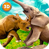 Rhino Fighting Game: Kung Fu Animals Fight icon