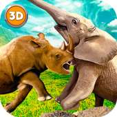 Rhino Fighting Game: Kung Fu Animals Fight