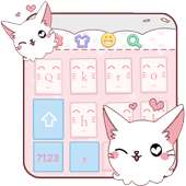 Pink Cute Cat Keyboard on 9Apps