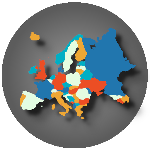 Know Europe Map Quiz Game. Europe countries quiz. icon