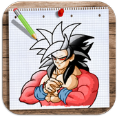 How to Draw and Colour DBZ icon