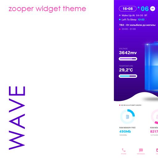 Wave Zooper Widget Theme أيقونة