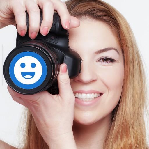 Face Camera -  smile to take photo icon