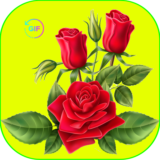Flowers And Roses Animated Images Gif 4k icon