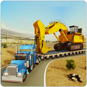 Construction Machines Transporter Truck icon