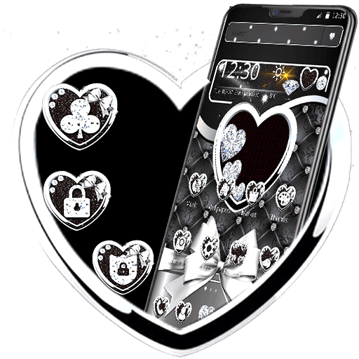 Shiny Diamond Heart Launcher Theme💖 icon